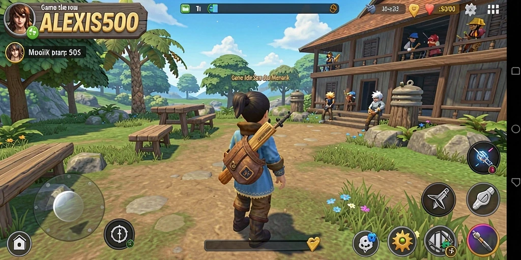 Screenshot ALEXIS500 menampilkan gameplay Idle yang menarik dan menantang.