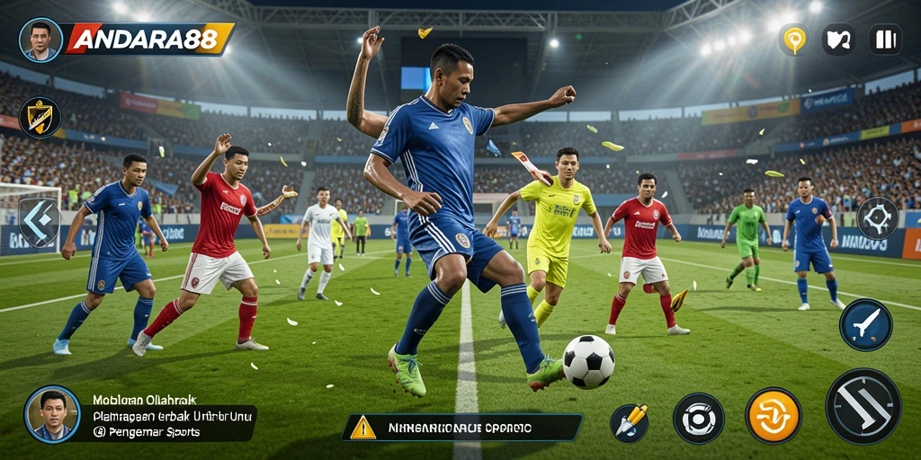 Tampilan menarik dari gameplay olahraga di ANDARA88.