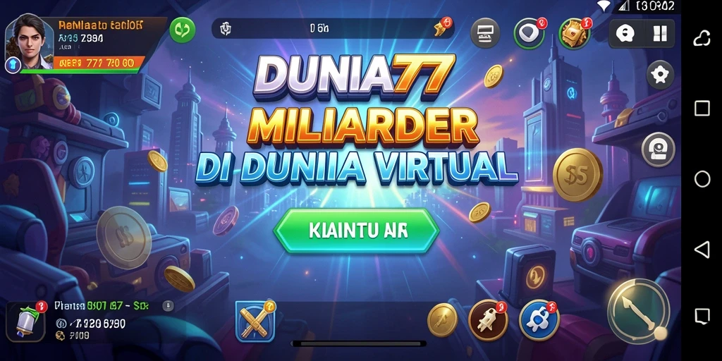 Tampilan gameplay DUNIA77 menampilkan keseruan dalam mengelola bisnis Tycoon.