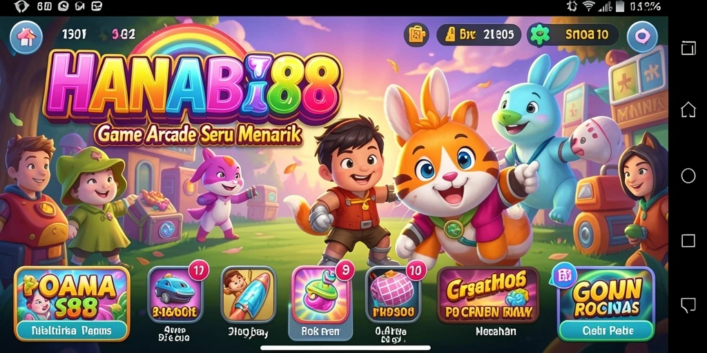Screenshot utama HANABI88 menampilkan gameplay Arcade yang seru dan menantang.