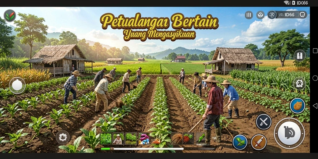 Gameplay menarik ID66 dengan berbagai aktivitas bertani.