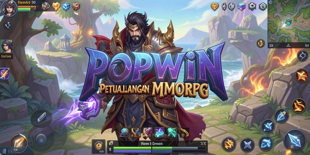 Tampilan gameplay seru di dunia fantasi MMORPG.