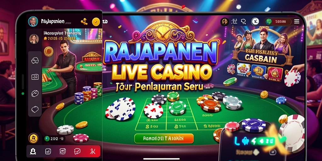 Screenshot gameplay RAJAPANEN yang menampilkan suasana Live Casino yang dinamis.