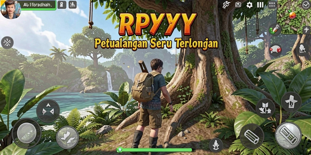 Tangkapan layar gameplay RPYYY menunjukkan aksi petualangan yang seru.
