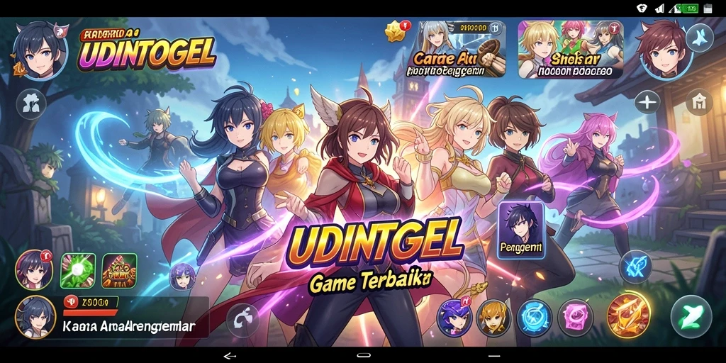 Tampilan gameplay <strong>UDINTOGEL</strong> yang penuh aksi dan warna-warni.