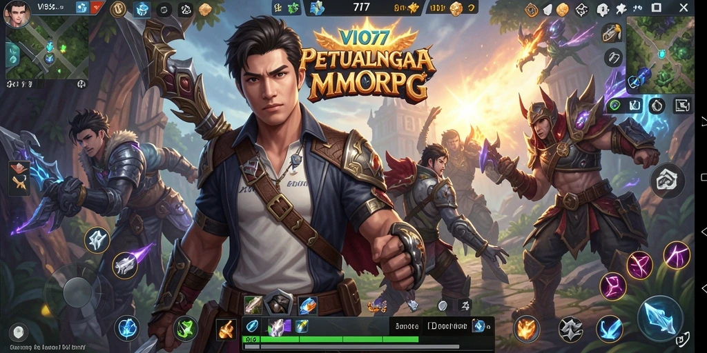 Tampilan gameplay MMORPG VIO77 yang epik dan mendebarkan.