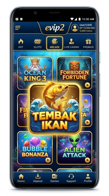 Screenshot aplikasi evip2 menunjukkan katalog aplikasi lengkap.